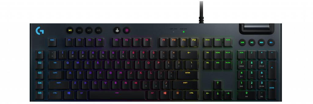 Bàn phím cơ Logitech G813 Lightsync RGB Mechanical Romer G Clicky Gaming Keyboard Black 
